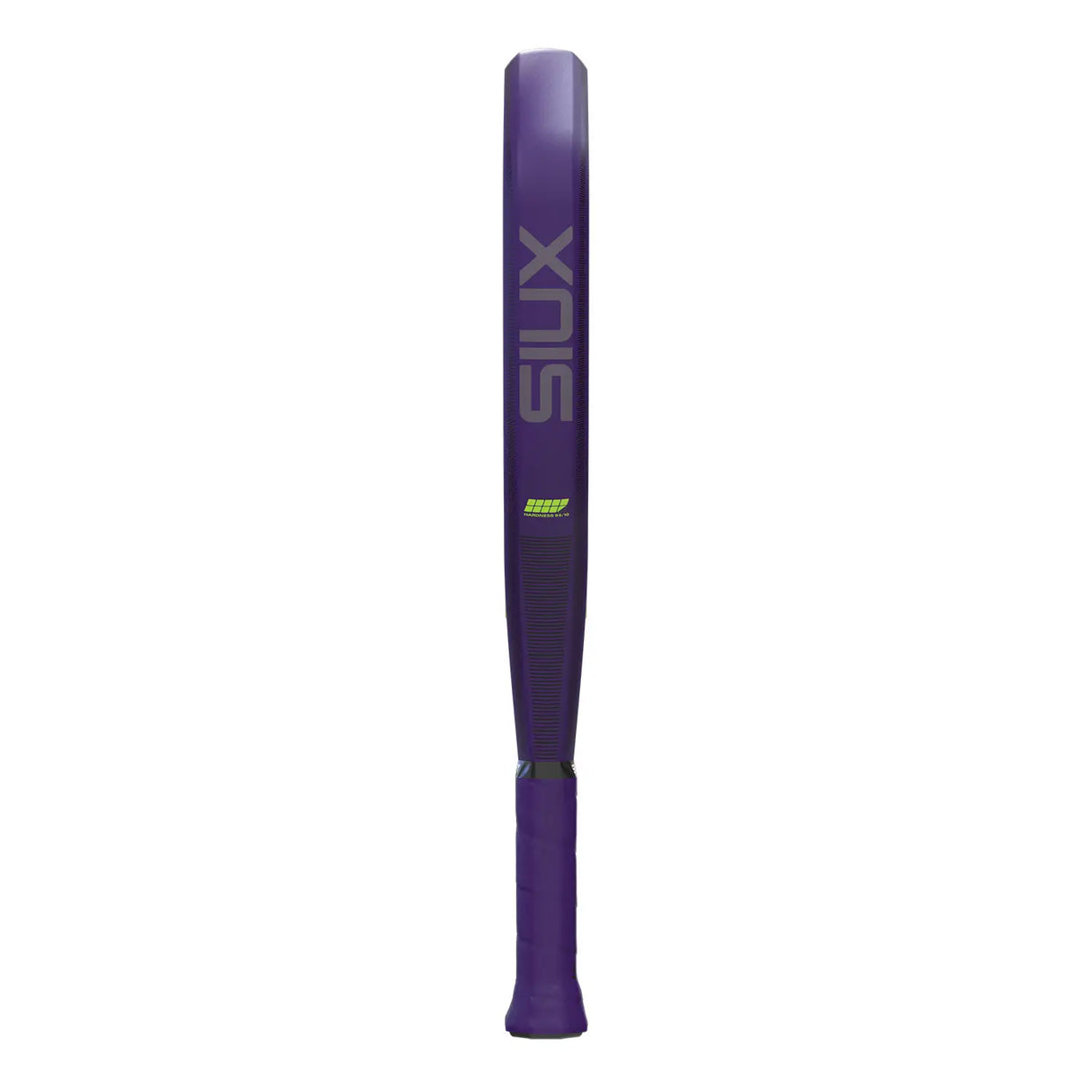 Purple Padel racket with 'SIUX' branding on a white background