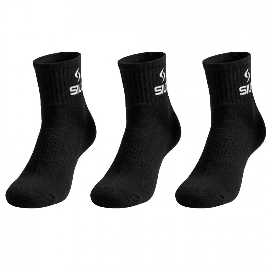 PACK OF 3 SOCKS SIUX BASIC 26 TALL CANE BLACK
