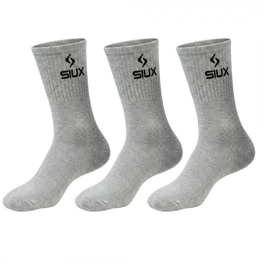 PACK OF 3 SOCKS SIUX BASIC 26 TALL CANE GRAY