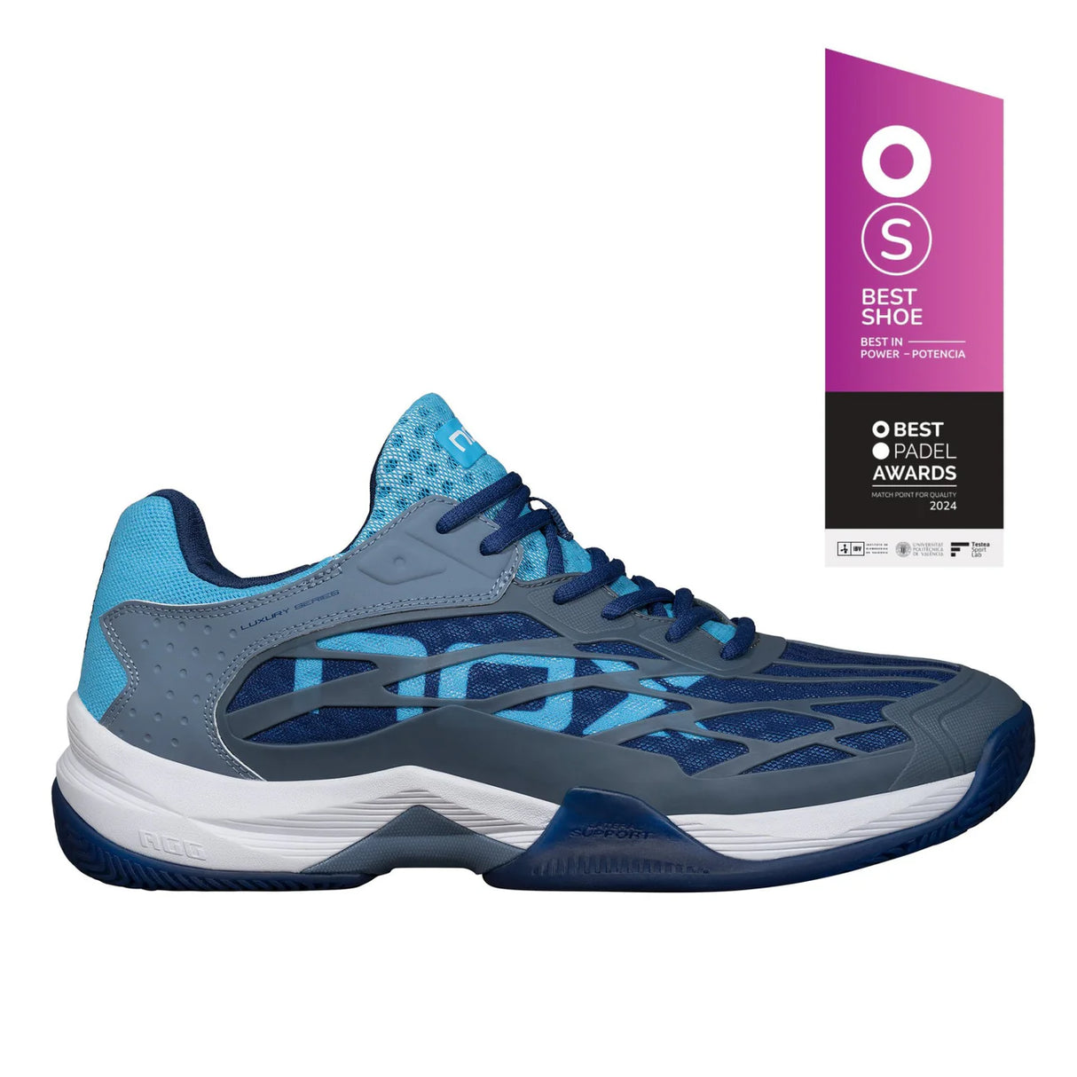 NOX AT10 LUX STONE/BONNIE BLUE PADEL SHOES