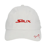 White cap with red 'SIUX' logo on a white background