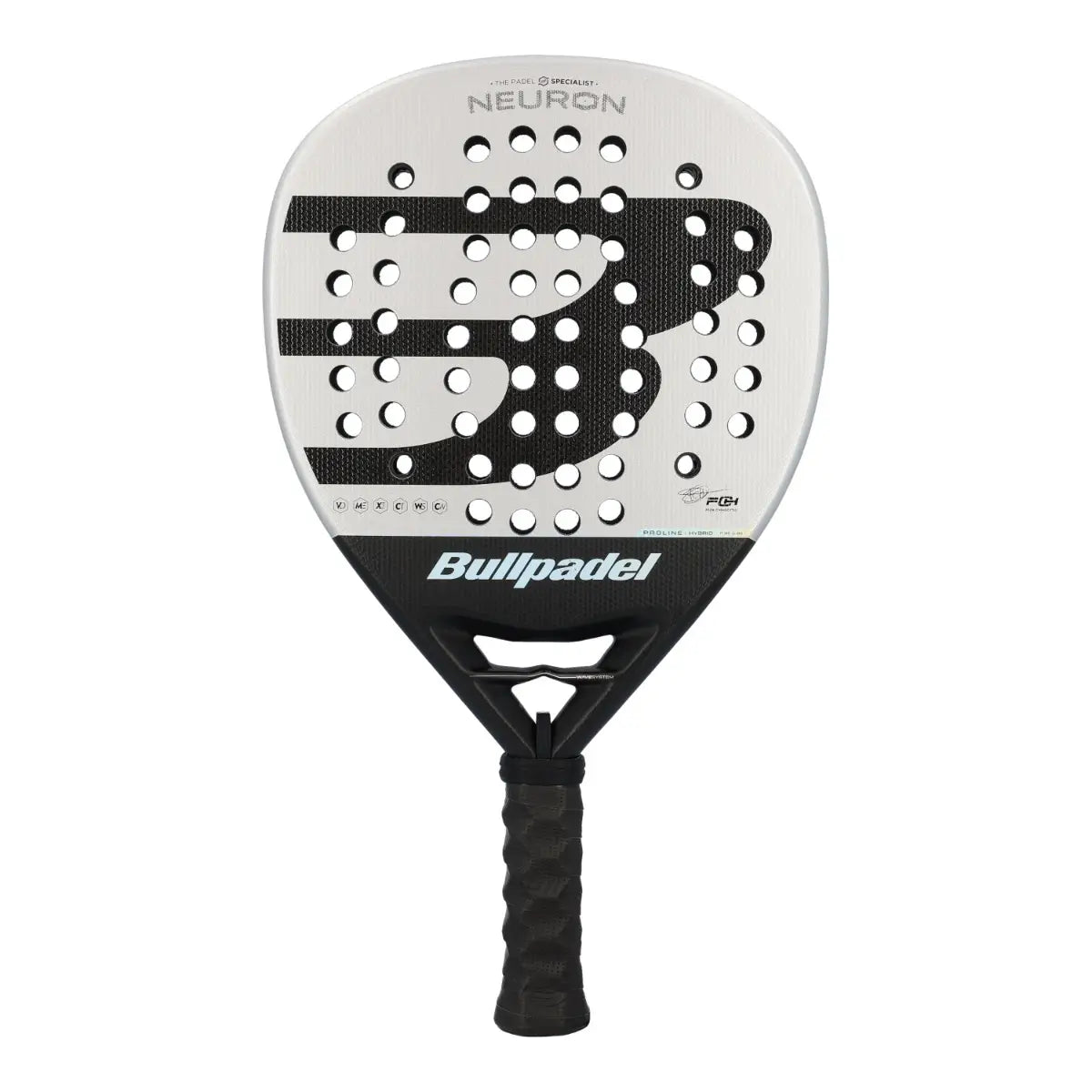 Bullpadel Neuron padel racket on a white background