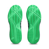 Green shoe soles on a white background