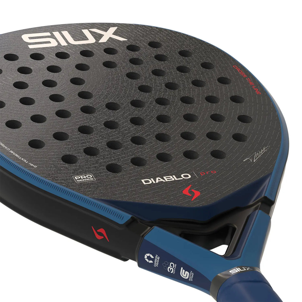 Siux Diablo paddle with textured surface and brand name on a white background