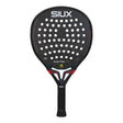 Black SIUX Electra paddle racket on a white background