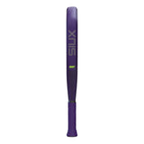 Purple Padel racket with 'SIUX' branding on a white background