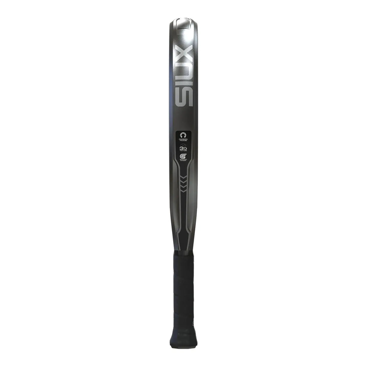 Two makeup pencils with silver and black accents on a white background