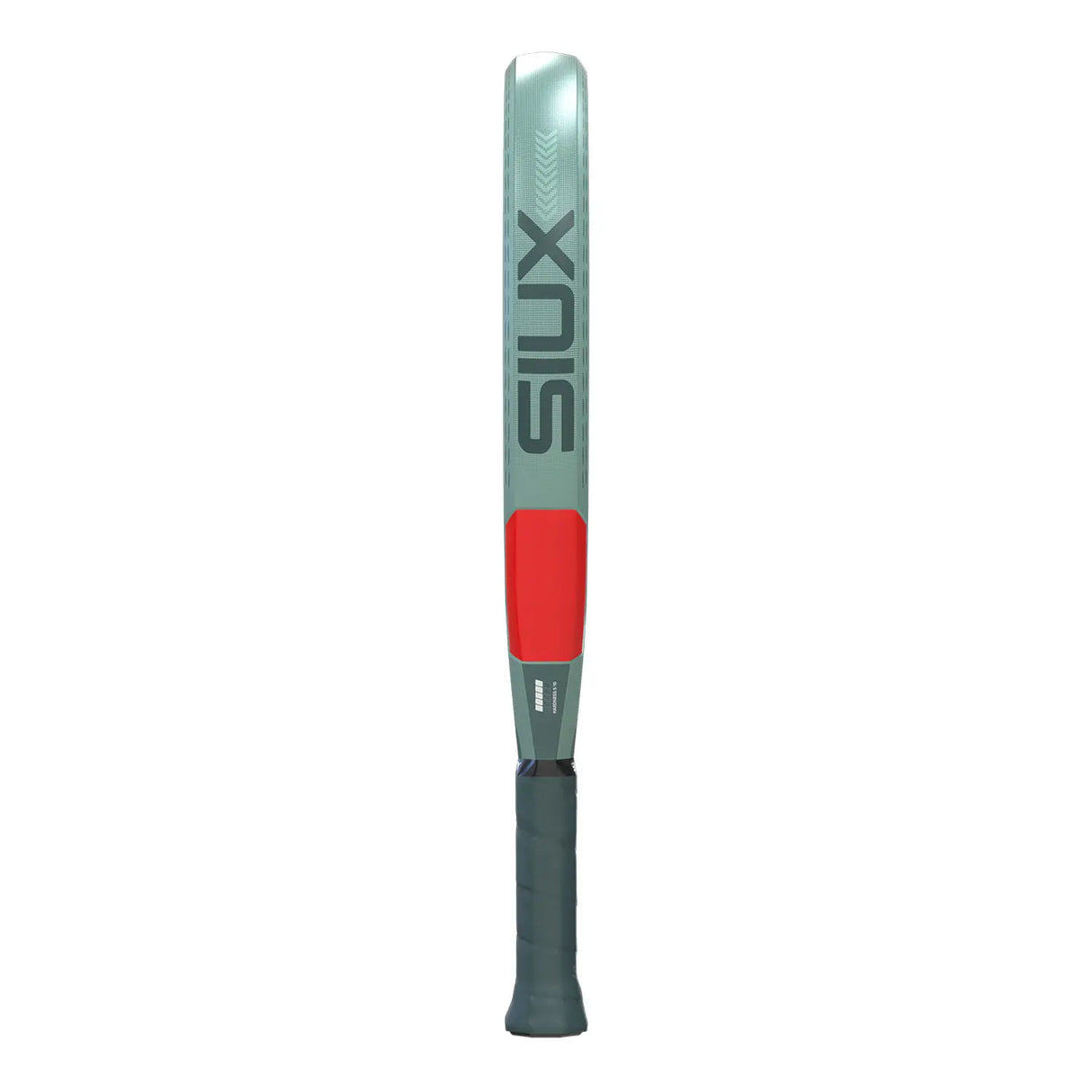 Padel racket with 'SIUX' branding on a white background