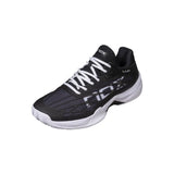 Black and white sports shoe with 'nox' branding on a white background
