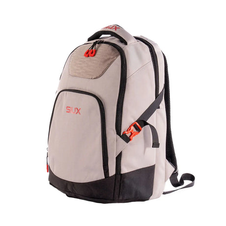 Backpack with 'SIUX' branding on a white background