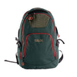 Green backpack with red accents and 'SIUX' branding on a white background