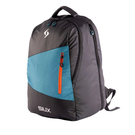 Black siux bag with orange zipper