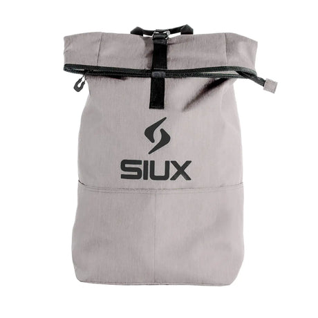 Gray bag with black strap and SIUX logo on a white background