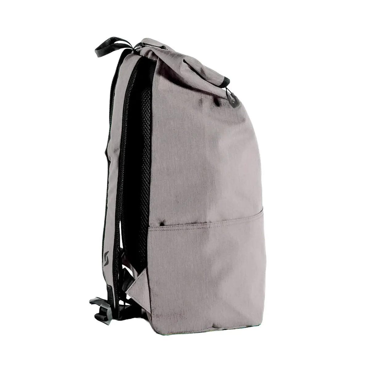 Gray backpack on a white background