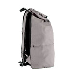 Gray backpack on a white background