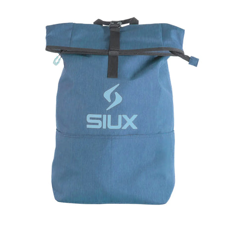 Blue backpack with SIUX logo on a white background