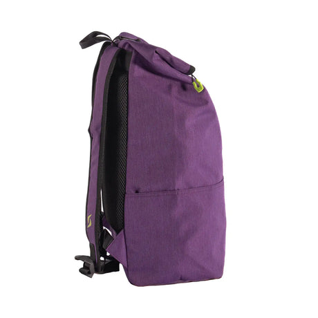 Purple backpack on a white background