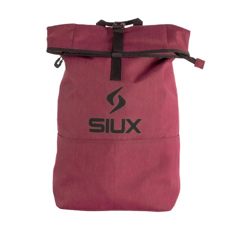 Maroon roll-top bag with black SIUX logo on a white background