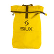 Yellow drawstring bag with SIUX logo on a white background