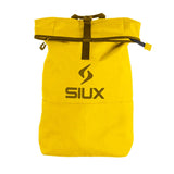 Yellow drawstring bag with SIUX logo on a white background