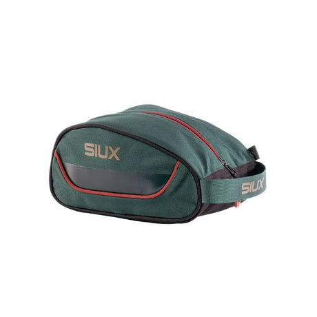 Green SIUX bag with red accents on a white background