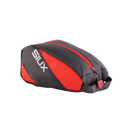 Black and red bag with 'Siux' branding on a white background