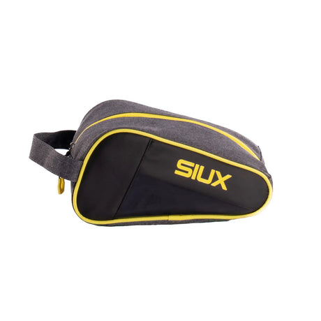 Black and gray bag with yellow accents and 'SIUX' branding on a white background