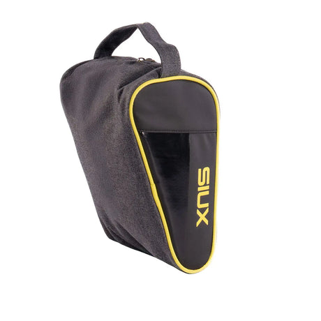 Gray and yellow bag with 'Silux' branding on a white background