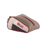 Grey and beige pillow with red zipper and 'SIUX' branding on a white background