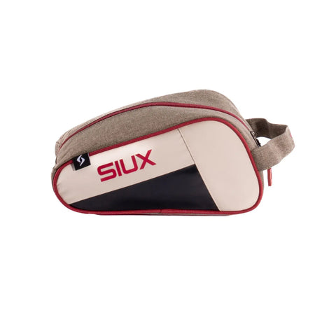 Beige and brown bag with red and black accents featuring the SIUX logo on a white background.