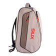 Gray backpack with red 'Siux' logo on a white background