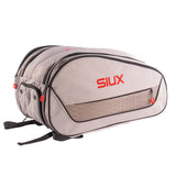 Gray bag with red 'SIUX' logo on a white background