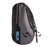 Black and gray backpack with 'Siux' branding on a white background