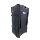 Black and blue suitcase with 'SIUX' branding on a white background