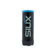 Black container with blue lid labeled 'SIUX' on a white background
