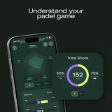 Smartphone displaying a sports analytics app on a dark background