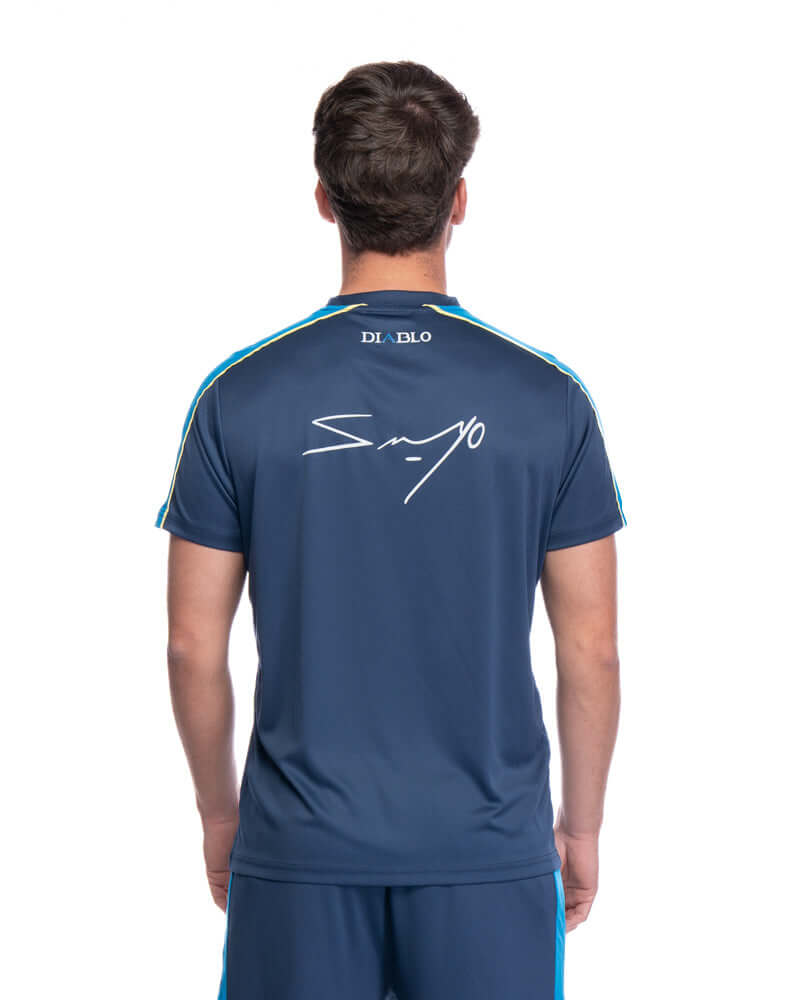Camisetadiablo sanyo blue back