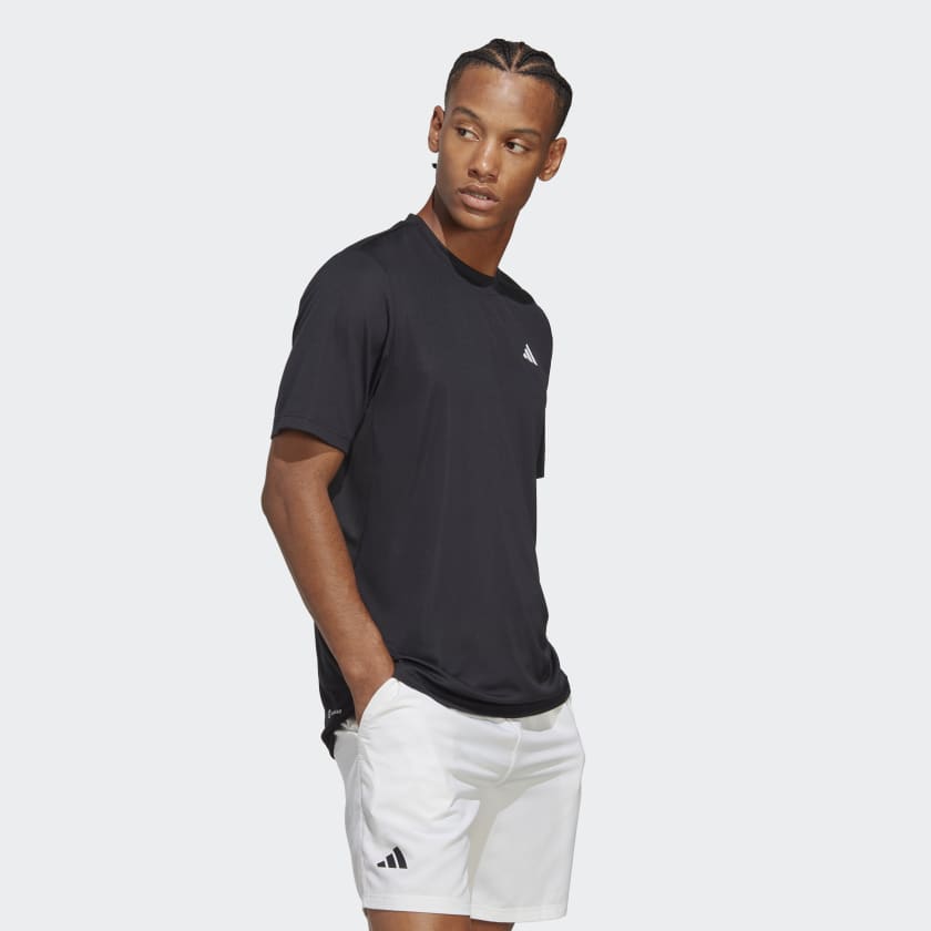 Club Tennis Tee Black-paddle tennis gear