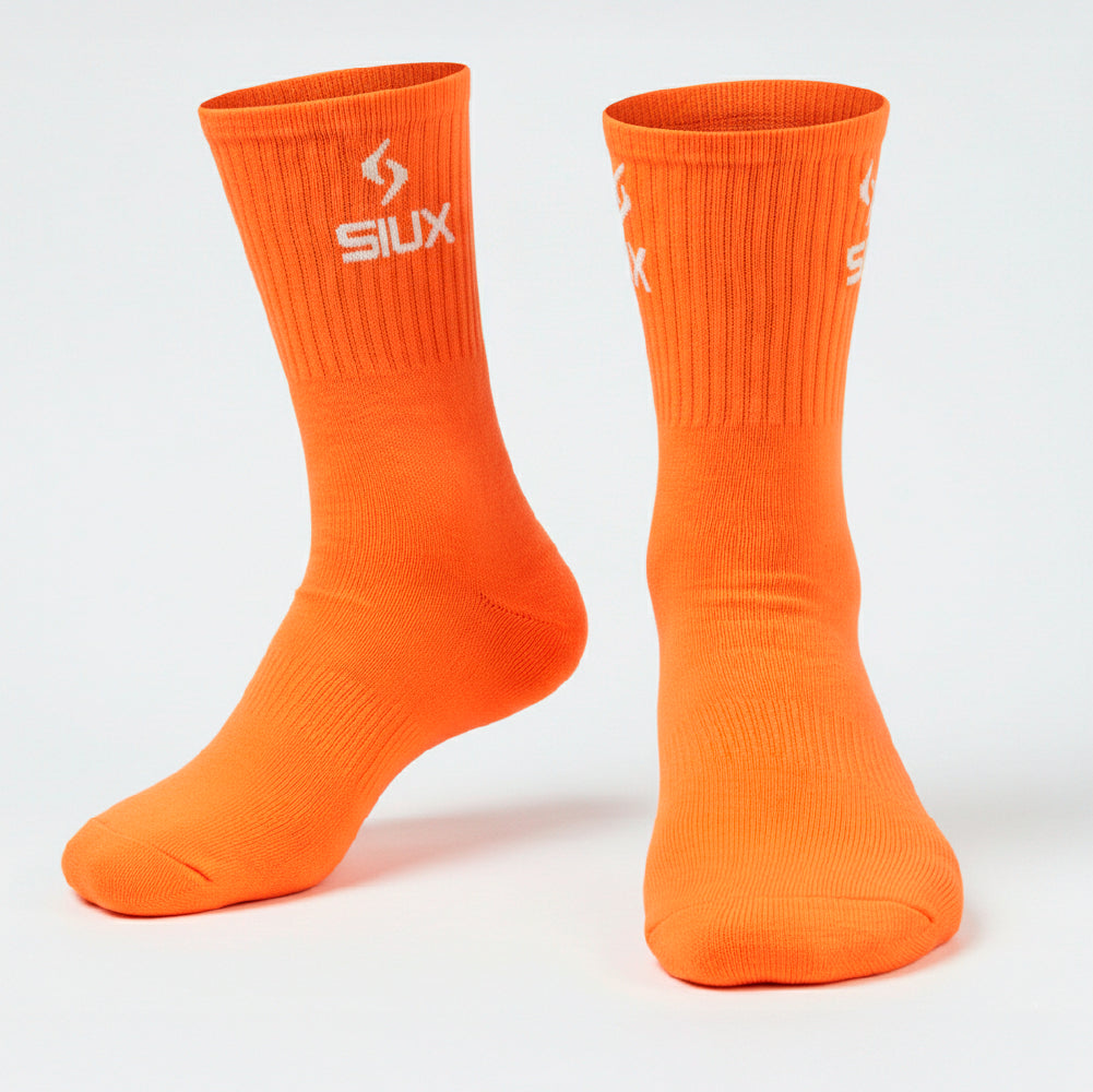 PACK OF 2 SOCKS SIUX GROOVE 26 TALL CANE WHITE ORANGE