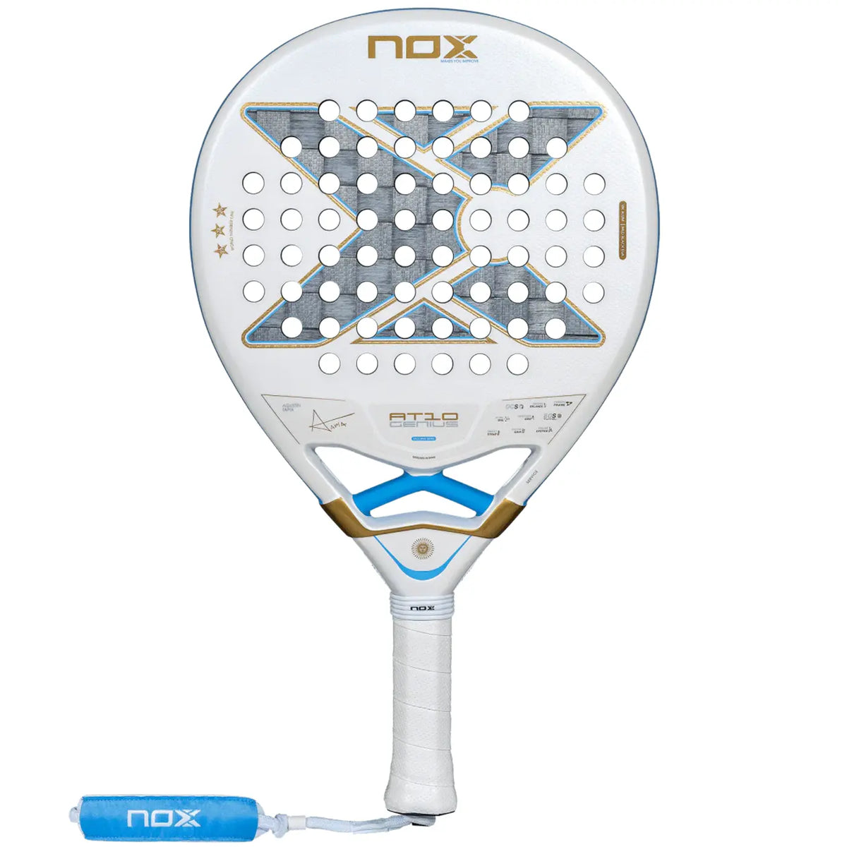 NOX AT10 Genius 18K Alum Argentina Edition by Agustin Tapia Padel Racket